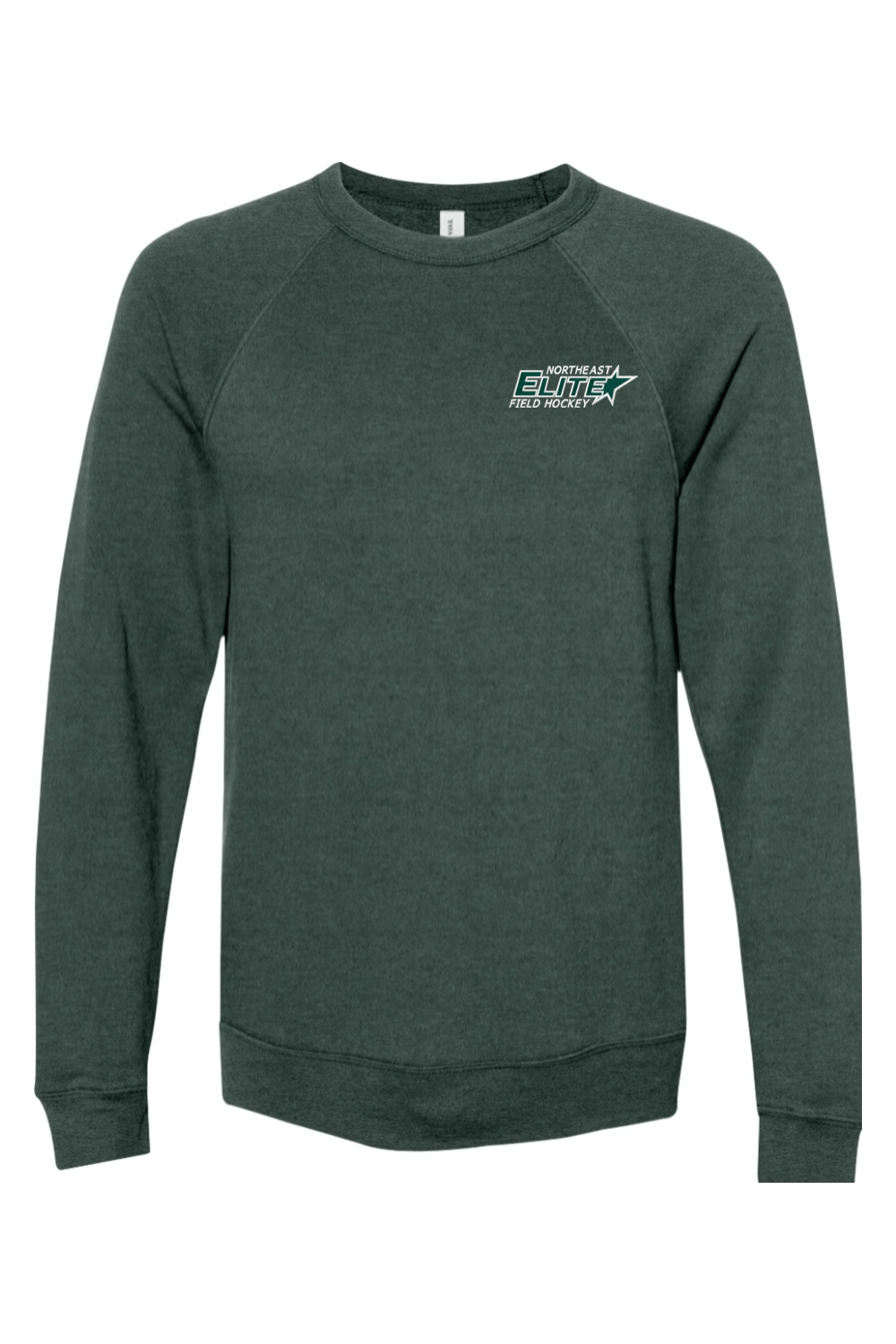 NorthEast Elite FH Bella + Canvas Sponge Fleece Raglan Crewneck Sweatshirt (BC3901) Signature Lacrosse