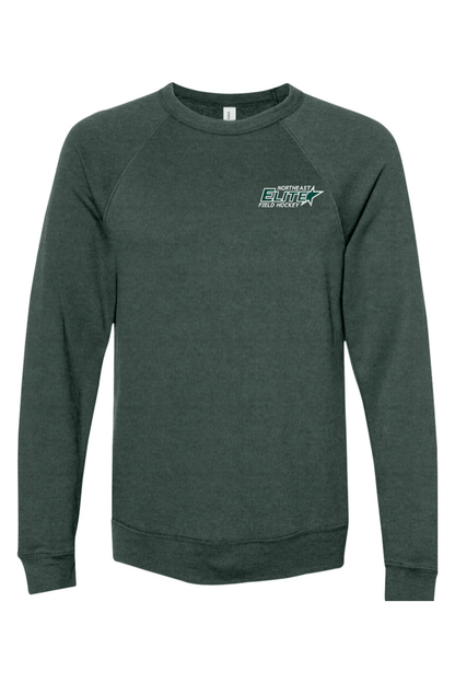 NorthEast Elite FH Bella + Canvas Sponge Fleece Raglan Crewneck Sweatshirt (BC3901) Signature Lacrosse