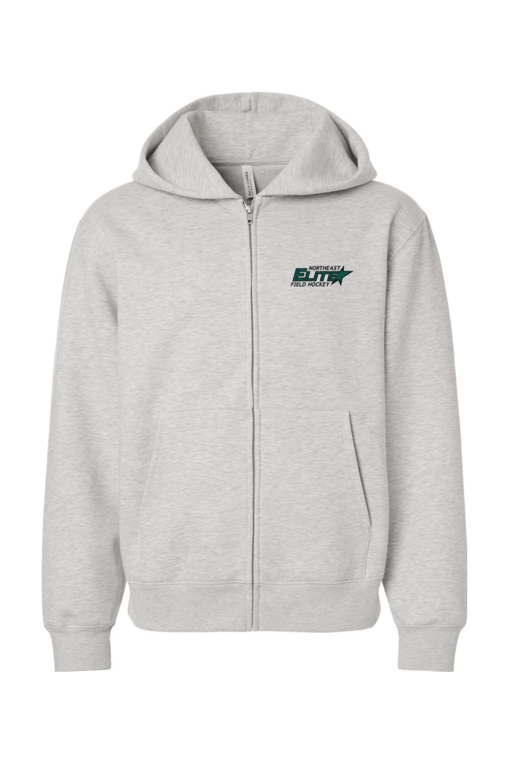 NorthEast Elite FH BELLA + CANVAS Unisex 10 oz Full-Zip Hoodie Sweatshirt Signature Lacrosse