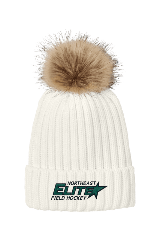 NorthEast Elite FH Port Authority Faux Fur Pom Beanie Signature Lacrosse