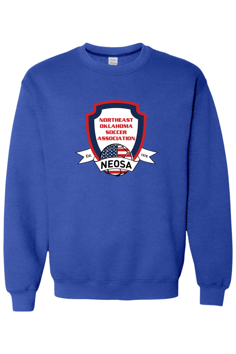 Northeast Oklahoma Soccer Association Adult Heavyweight Sweatshirt Signature Lacrosse