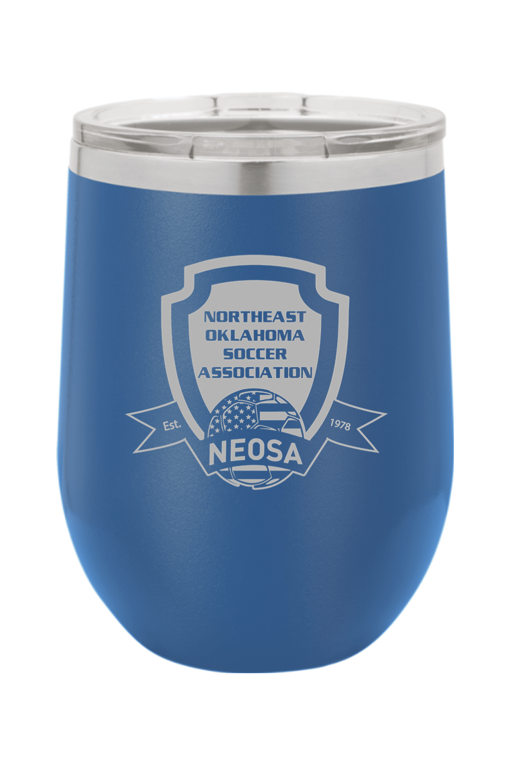 Northeast Oklahoma Soccer Association Insulated Wine Tumbler Signature Lacrosse