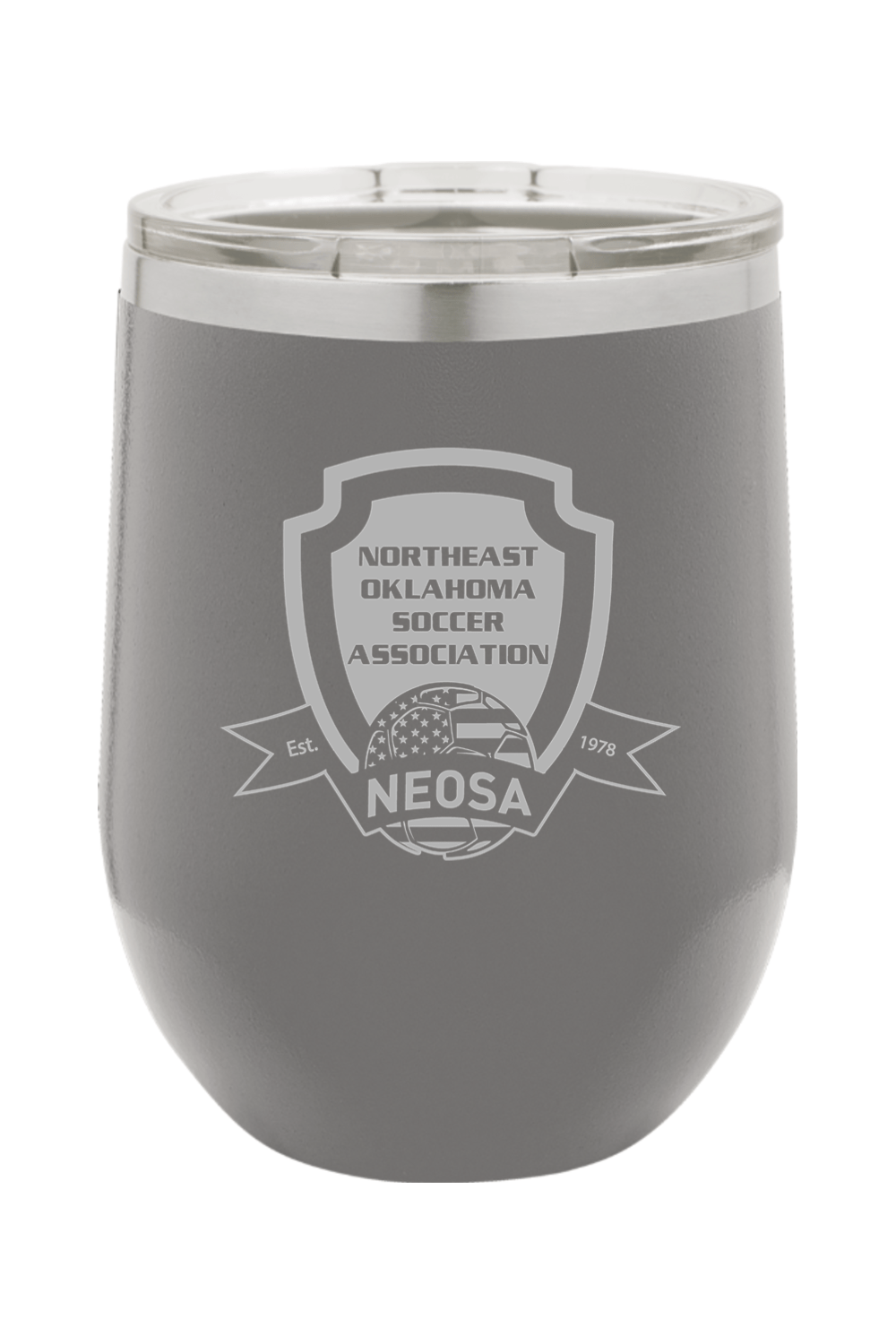Northeast Oklahoma Soccer Association Insulated Wine Tumbler Signature Lacrosse