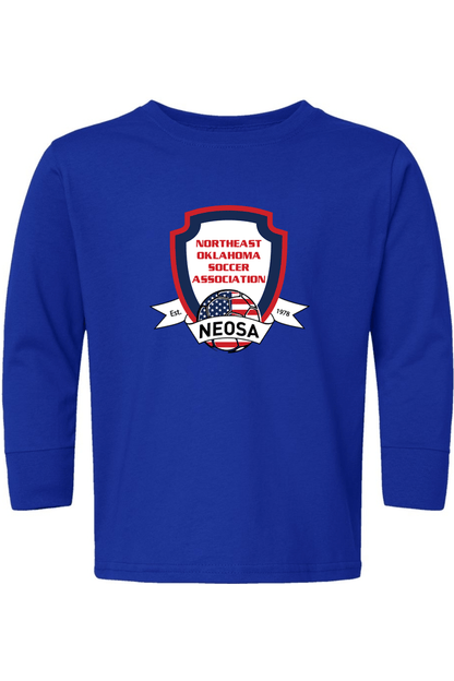 Northeast Oklahoma Soccer Association Toddler Long Sleeve T-Shirt Signature Lacrosse