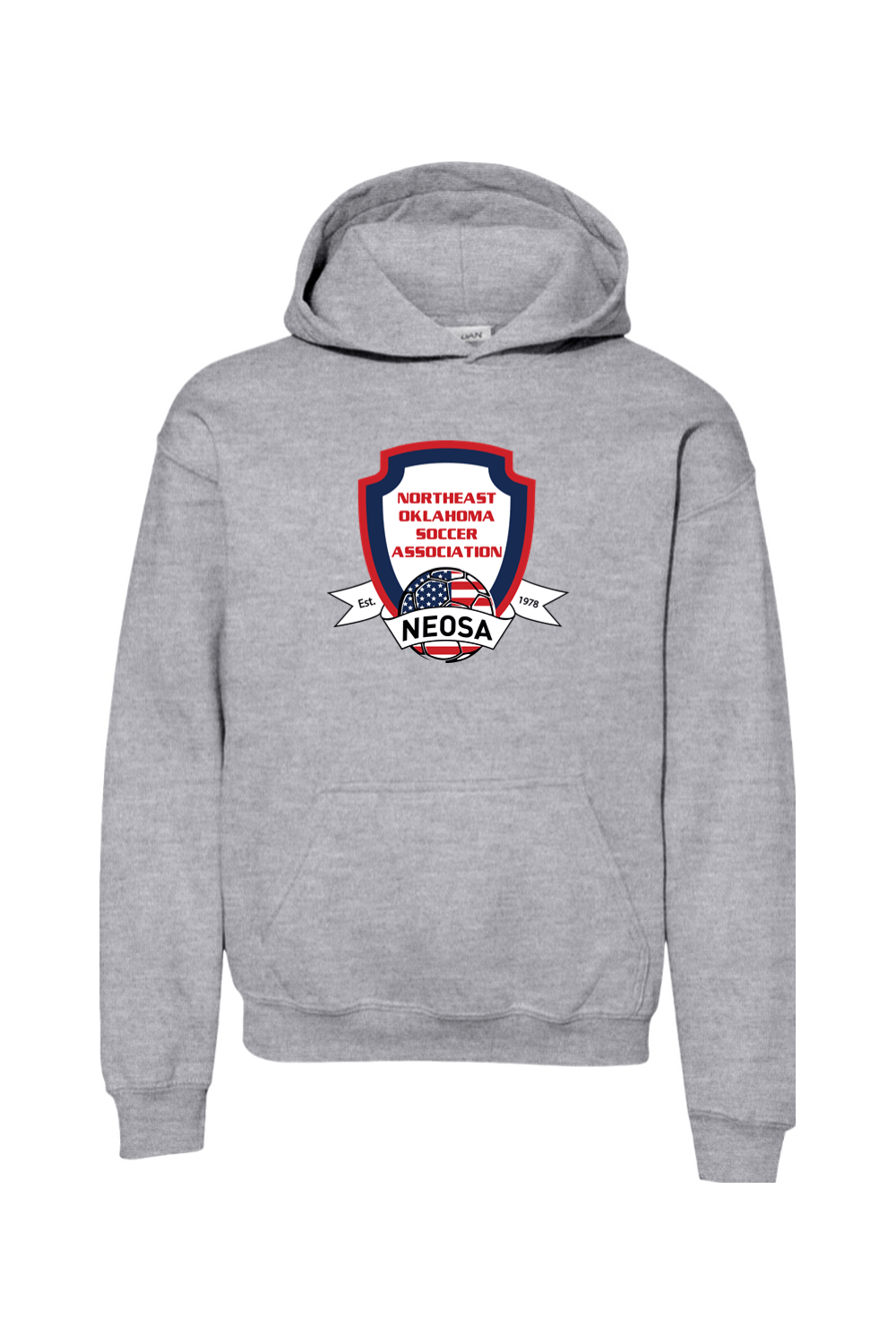 Northeast Oklahoma Soccer Association Youth Hoodie Signature Lacrosse