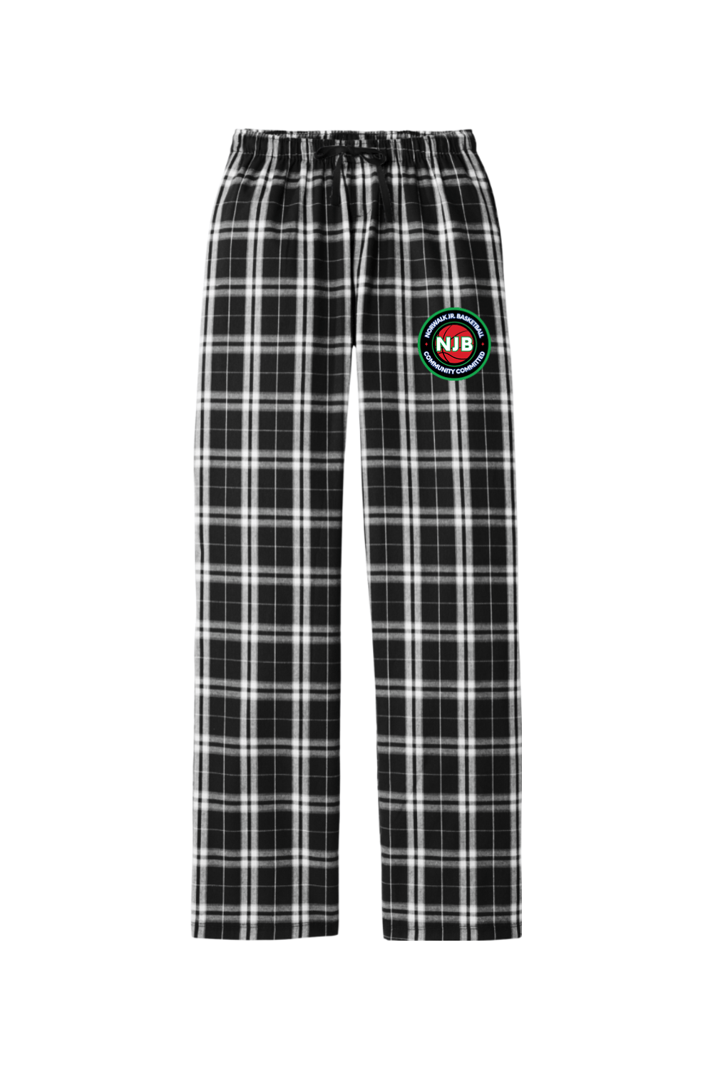 Norwalk Junior Basketball Adult Women's Flannel Plaid Pants Signature Lacrosse