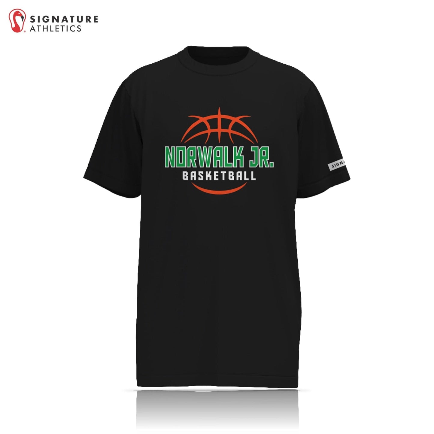 Norwalk Junior Basketball Men's Black Short Sleeve Tech Tee Signature Lacrosse