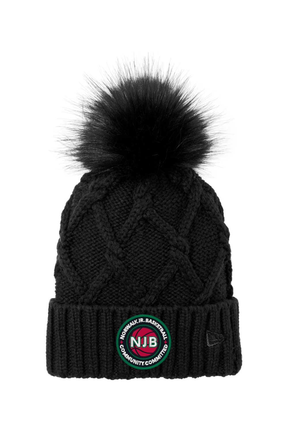 Norwalk Junior Basketball New Era Faux Fur Pom Beanie Signature Lacrosse