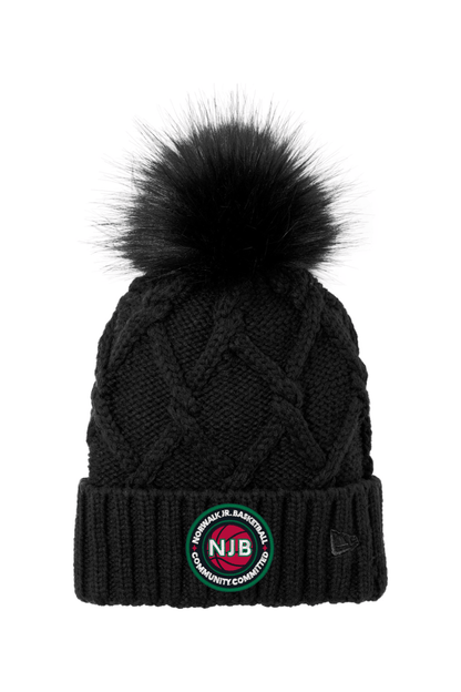 Norwalk Junior Basketball New Era Faux Fur Pom Beanie Signature Lacrosse