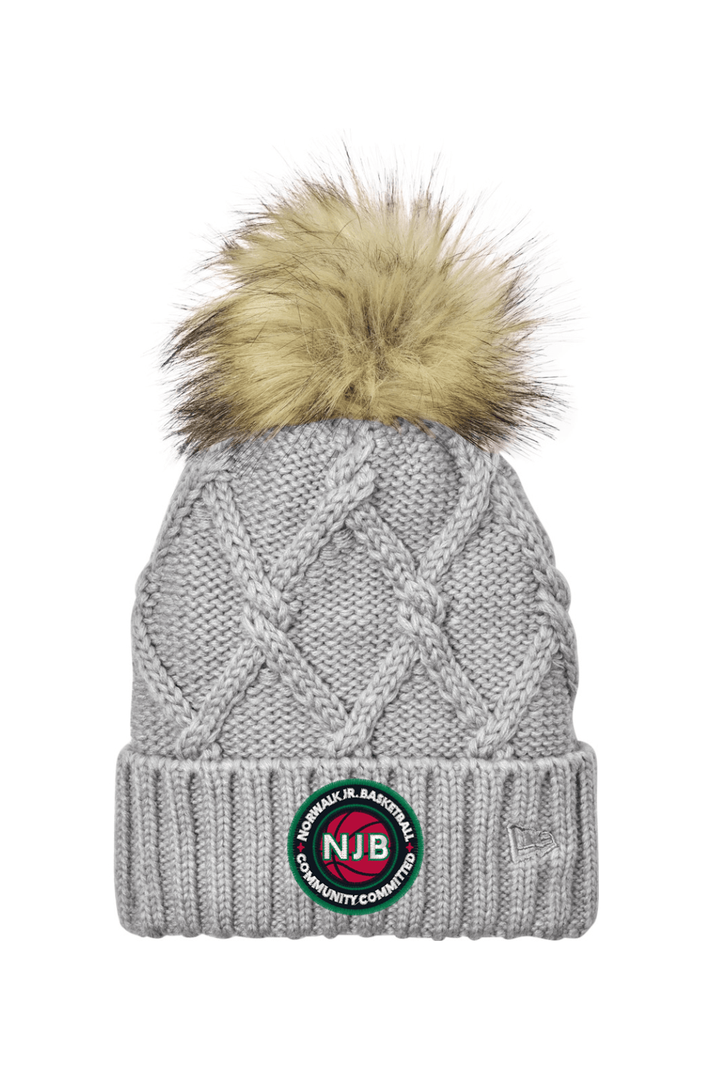 Norwalk Junior Basketball New Era Faux Fur Pom Beanie Signature Lacrosse