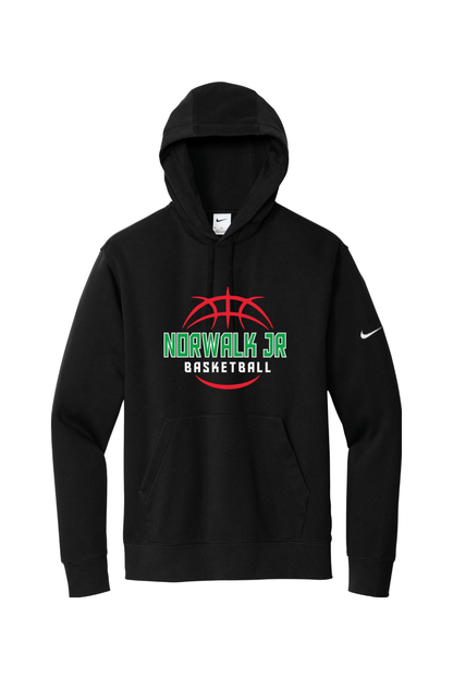 Norwalk Junior Basketball Nike Club Fleece Sleeve Swoosh Pullover Hoodie Signature Lacrosse