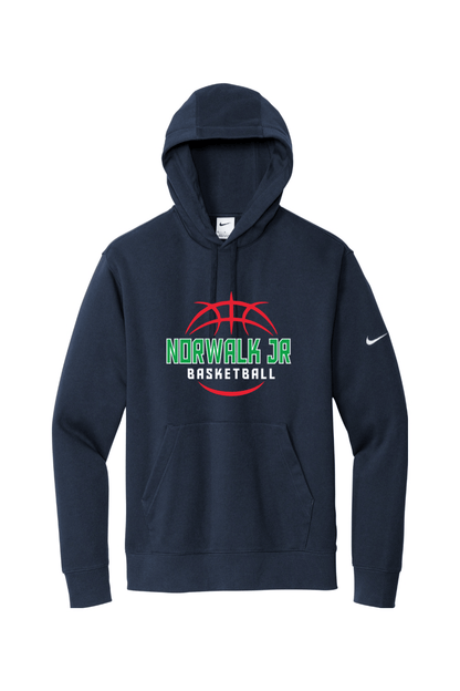 Norwalk Junior Basketball Nike Club Fleece Sleeve Swoosh Pullover Hoodie Signature Lacrosse