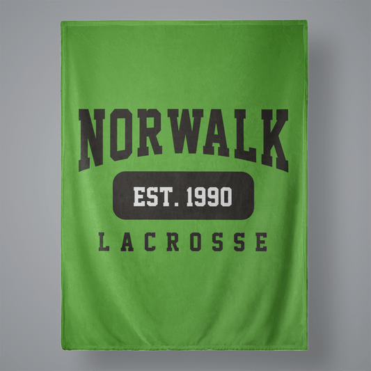 Norwalk Lacrosse Large Plush Throw Blanket Signature Lacrosse