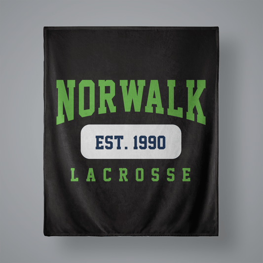 Norwalk Lacrosse Small Plush Throw Blanket Signature Lacrosse