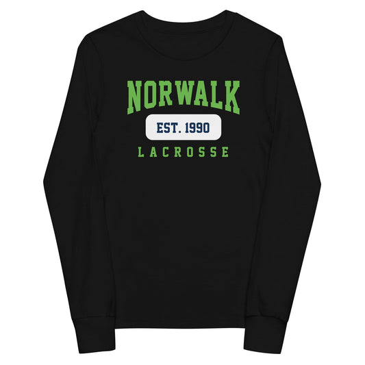 Norwalk Lacrosse Youth Cotton Long Sleeve T-Shirt Signature Lacrosse