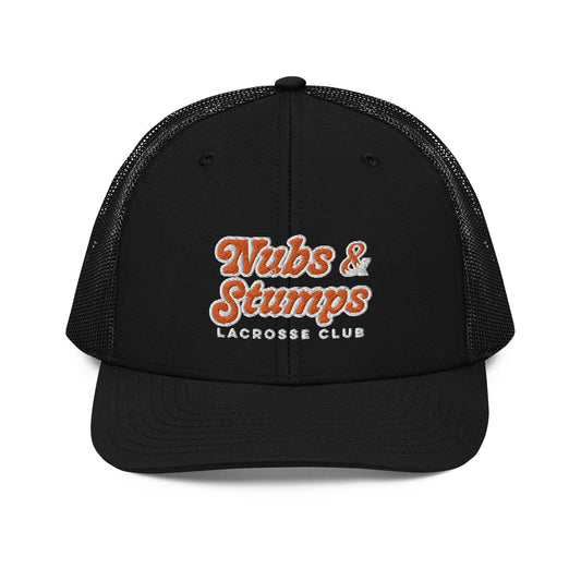 Nubs & Stumps Lacrosse Club Embroidered Trucker Hat Signature Lacrosse