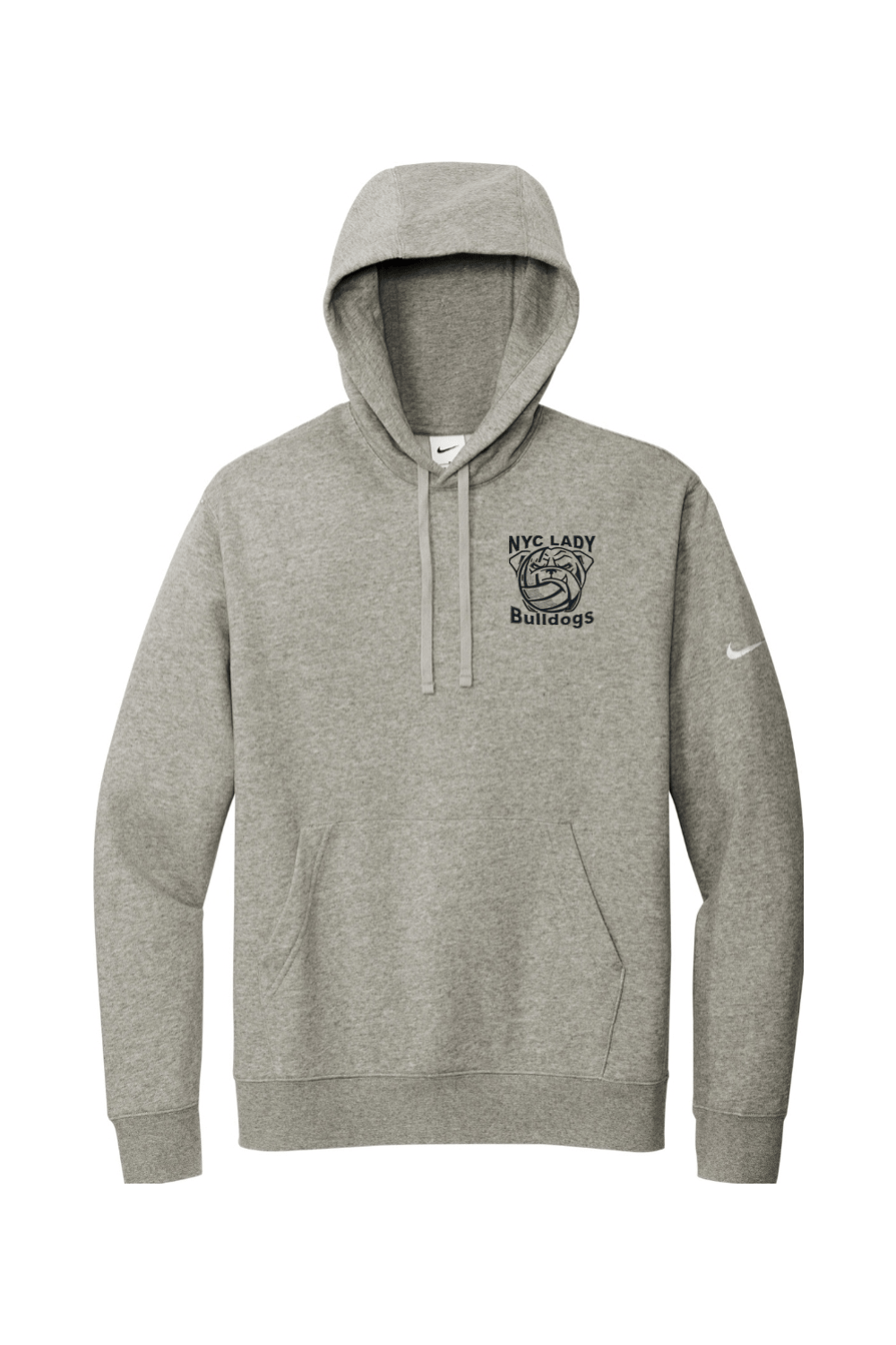 NYCLB Embroidered Nike Club Fleece Sleeve Swoosh Pullover Hoodie Signature Lacrosse