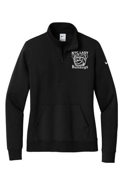 NYCLB Embroidered Nike Ladies Club Fleece Sleeve Swoosh 1/2-Zip Signature Lacrosse