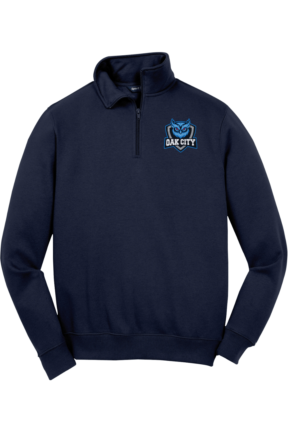Oak City Owls Lacrosse Adult Embroidered Quarter-Zip Pullover Signature Lacrosse