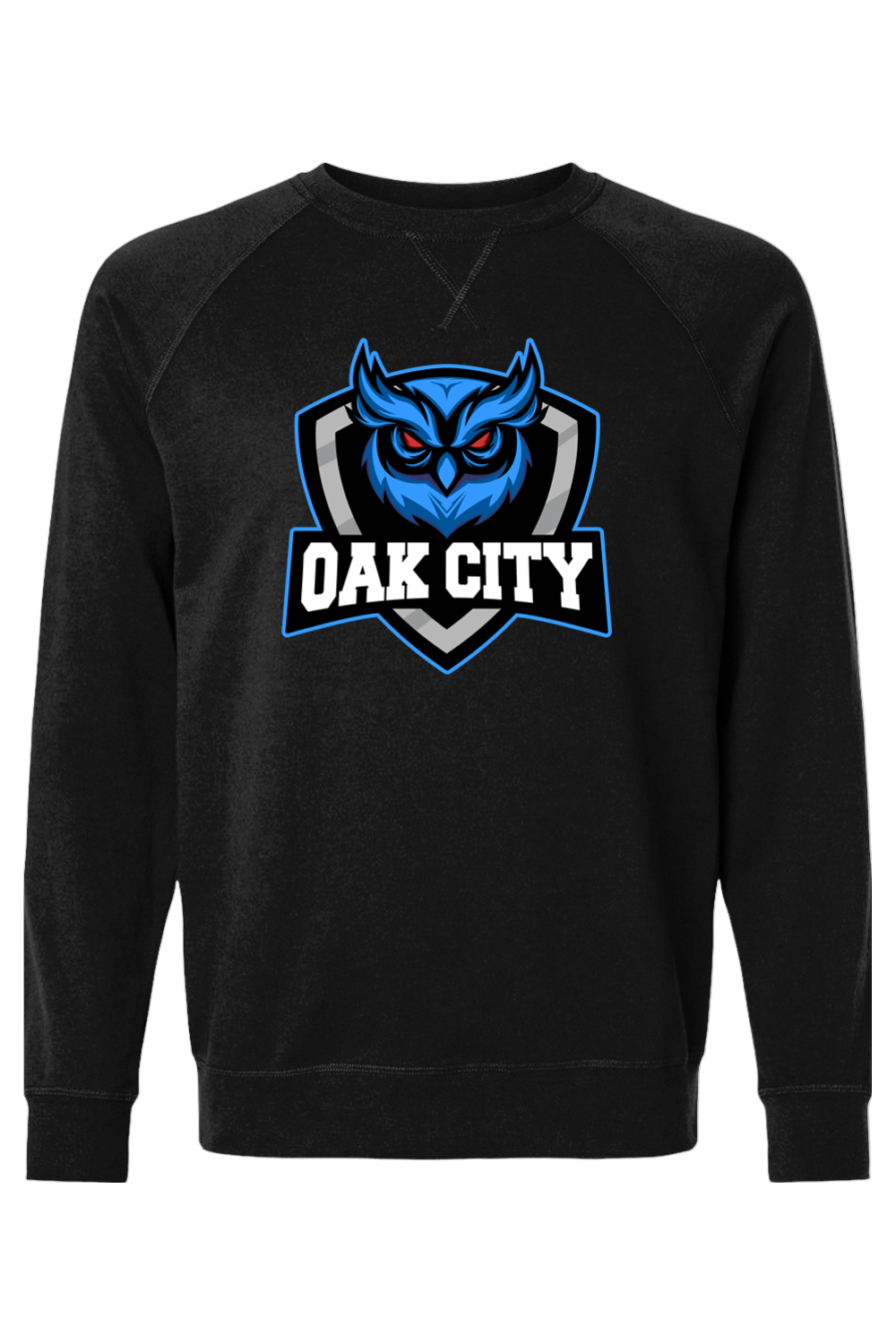 Oak City Owls Lacrosse Adult Heavyweight Raglan Long Sleeve Signature Lacrosse