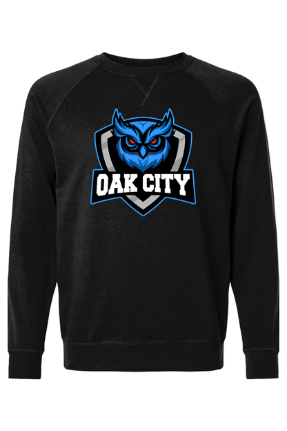 Oak City Owls Lacrosse Adult Heavyweight Raglan Long Sleeve Signature Lacrosse