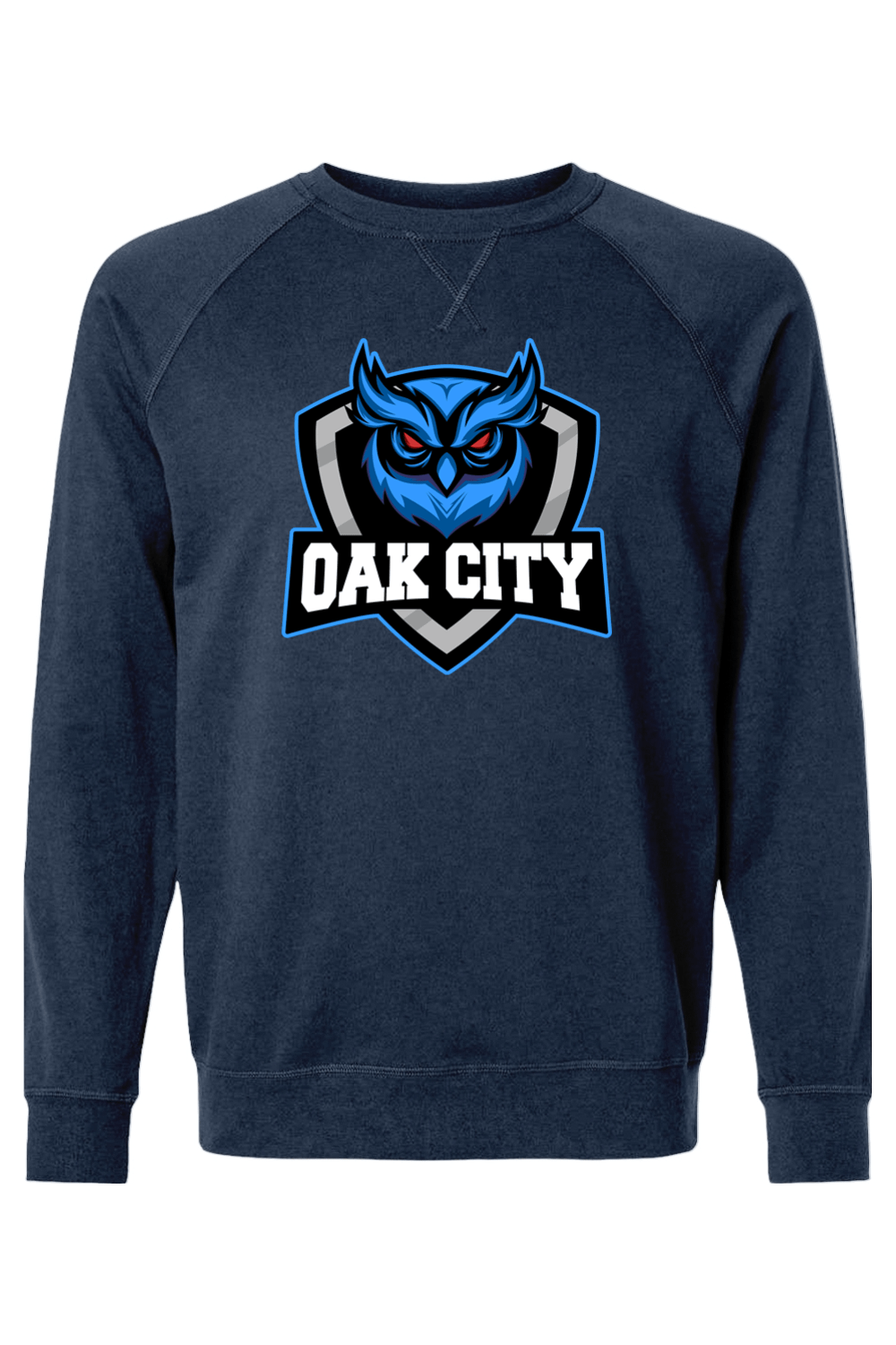 Oak City Owls Lacrosse Adult Heavyweight Raglan Long Sleeve Signature Lacrosse