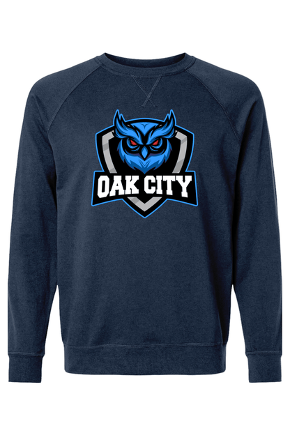 Oak City Owls Lacrosse Adult Heavyweight Raglan Long Sleeve Signature Lacrosse
