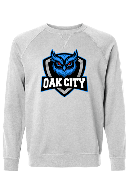 Oak City Owls Lacrosse Adult Heavyweight Raglan Long Sleeve Signature Lacrosse