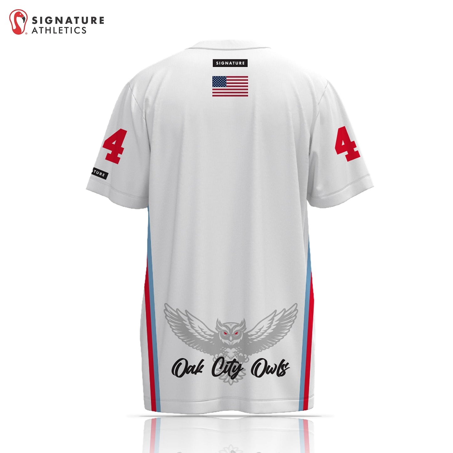 Oak City Owls Lacrosse Player White Short Sleeve Shooting Shirt Signature Lacrosse
