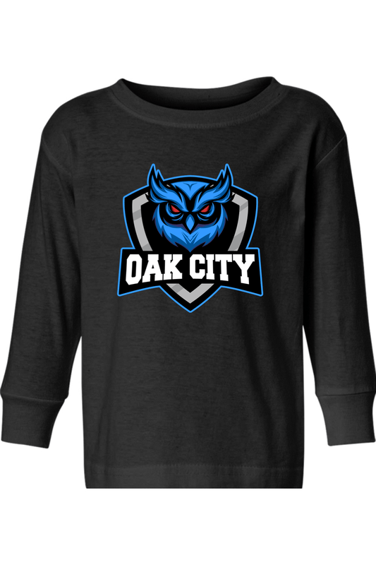 Oak City Owls Lacrosse Toddler Long Sleeve T-Shirt Signature Lacrosse