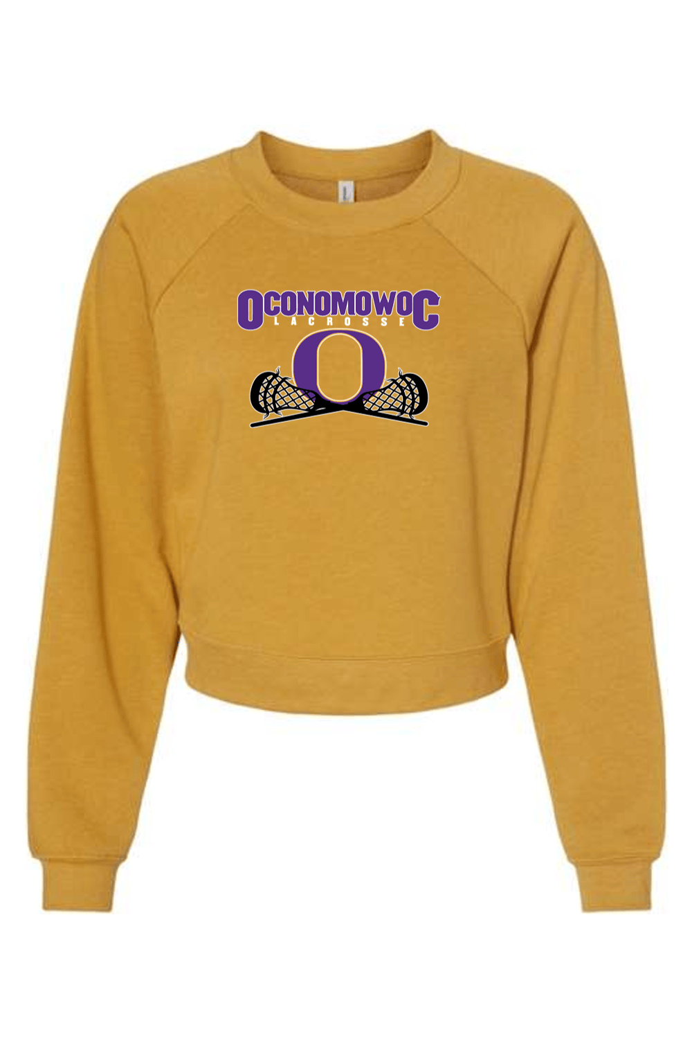 Oconomowoc Lacrosse Bella + Canvas Women's Raglan Pullover Fleece Signature Lacrosse