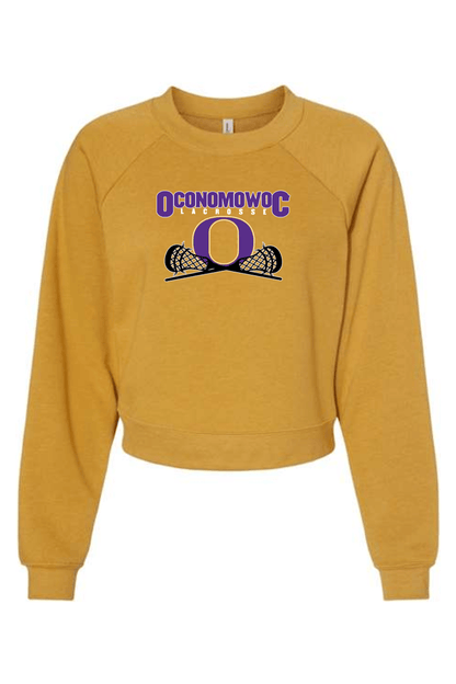 Oconomowoc Lacrosse Bella + Canvas Women's Raglan Pullover Fleece Signature Lacrosse