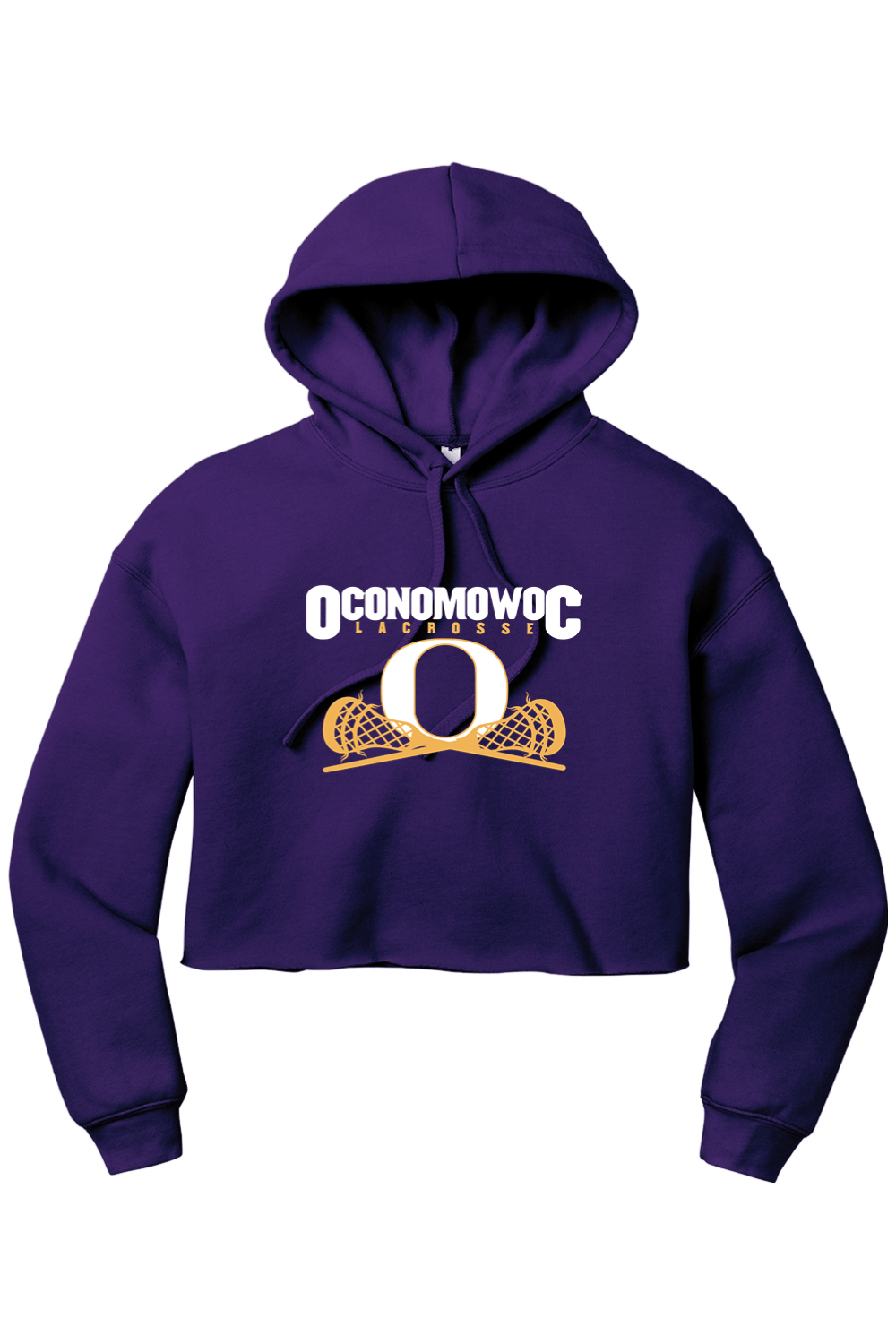 Oconomowoc Lacrosse BELLA+CANVAS Women’s Sponge Fleece Cropped Fleece Hoodie Signature Lacrosse