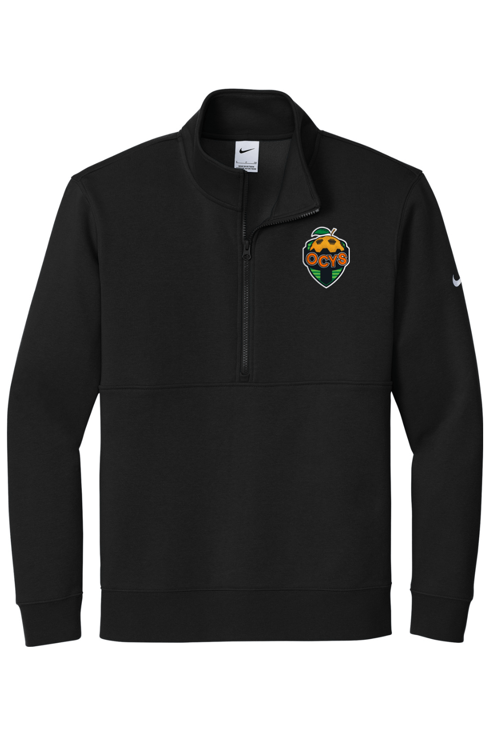 OCYS Embroidered Nike Club Fleece Sleeve Swoosh 1/2-Zip Signature Lacrosse