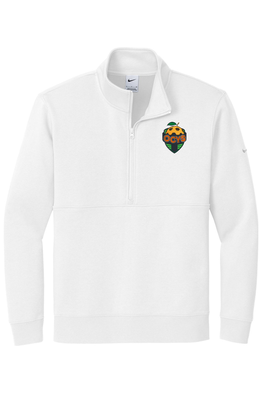 OCYS Embroidered Nike Club Fleece Sleeve Swoosh 1/2-Zip Signature Lacrosse