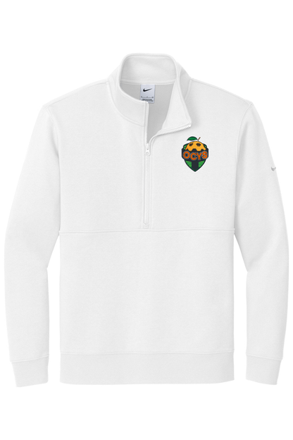 OCYS Embroidered Nike Club Fleece Sleeve Swoosh 1/2-Zip Signature Lacrosse