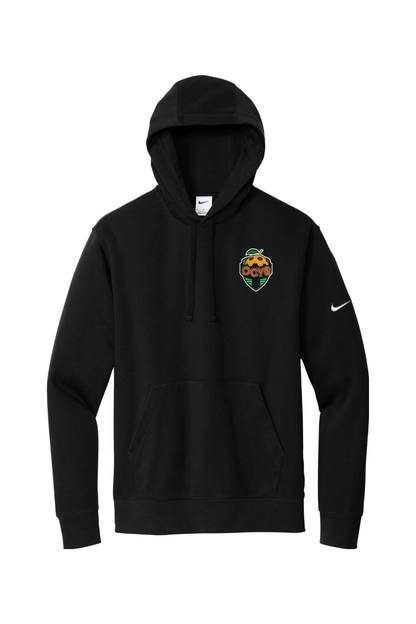 OCYS Embroidered Nike Club Fleece Sleeve Swoosh Pullover Hoodie Signature Lacrosse