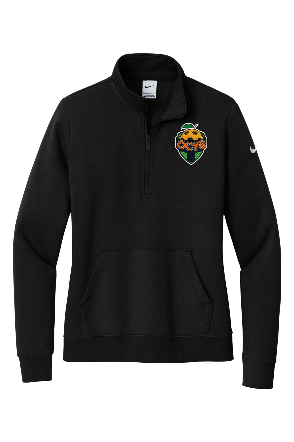 OCYS Embroidered Nike Ladies Club Fleece Sleeve Swoosh 1/2-Zip Signature Lacrosse