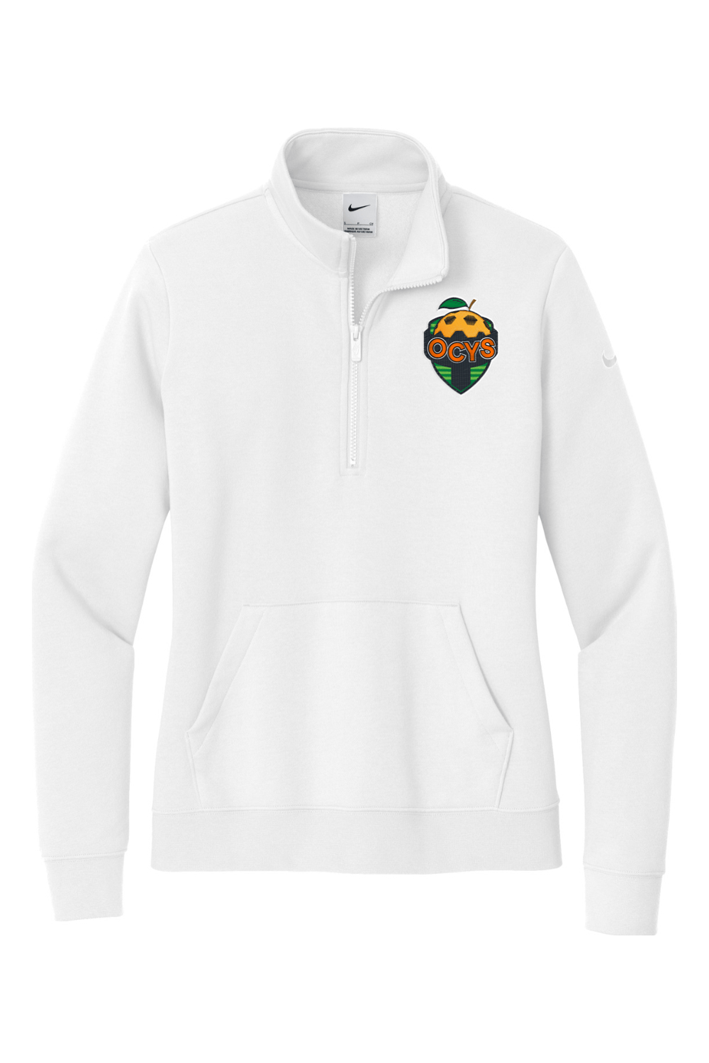 OCYS Embroidered Nike Ladies Club Fleece Sleeve Swoosh 1/2-Zip Signature Lacrosse