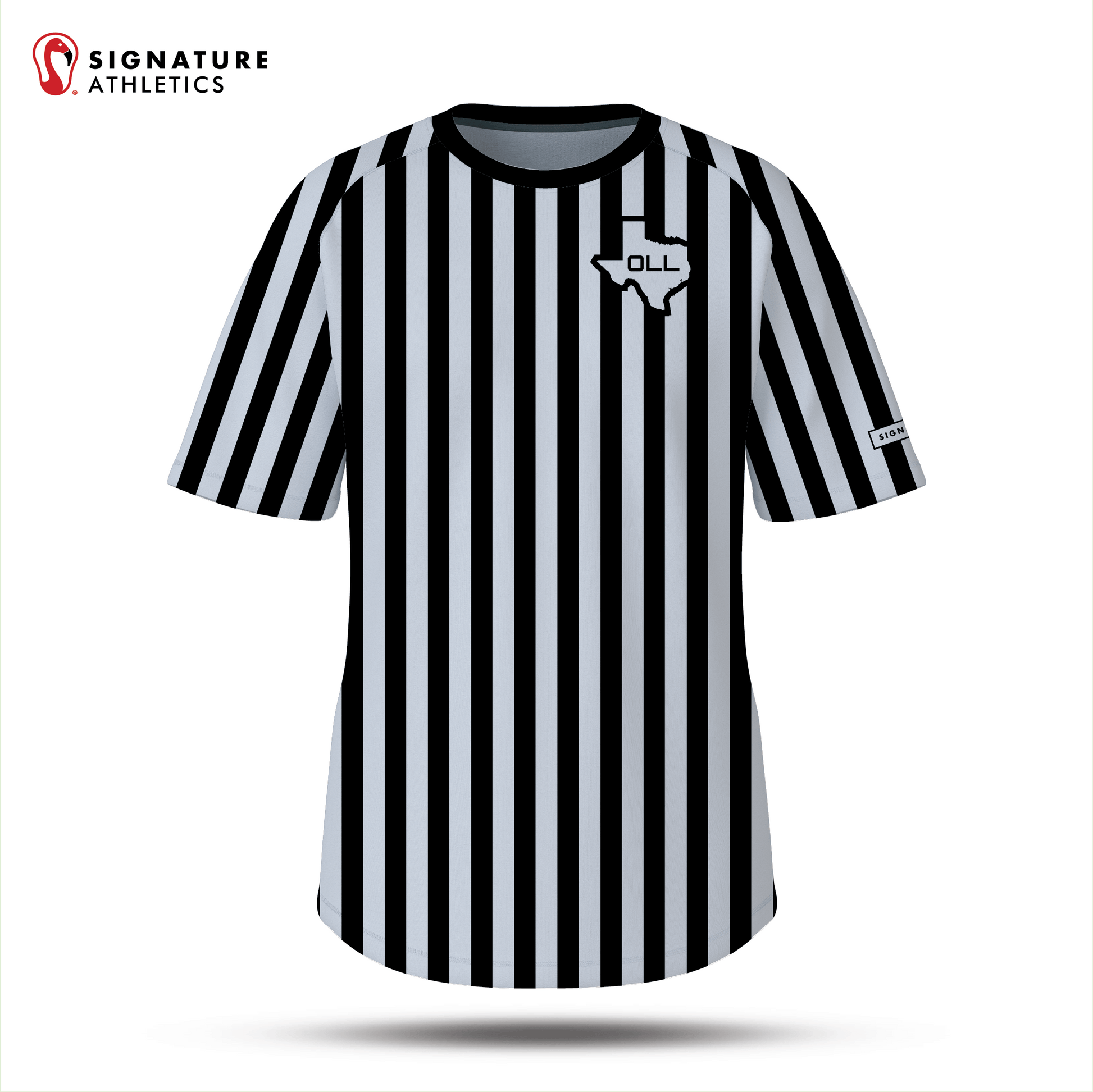 Odyssey Lacrosse League Black Referee Tech Tee: Referee Tee Signature Lacrosse