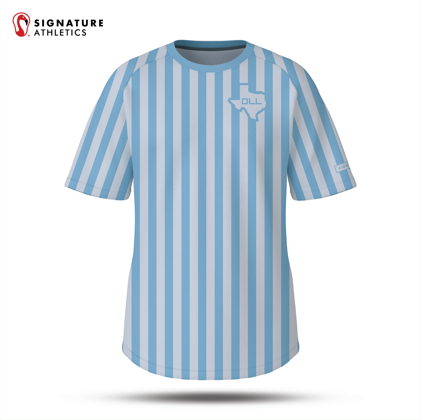 Odyssey Lacrosse League Blue Referee Tech Tee: Referee Tee Signature Lacrosse