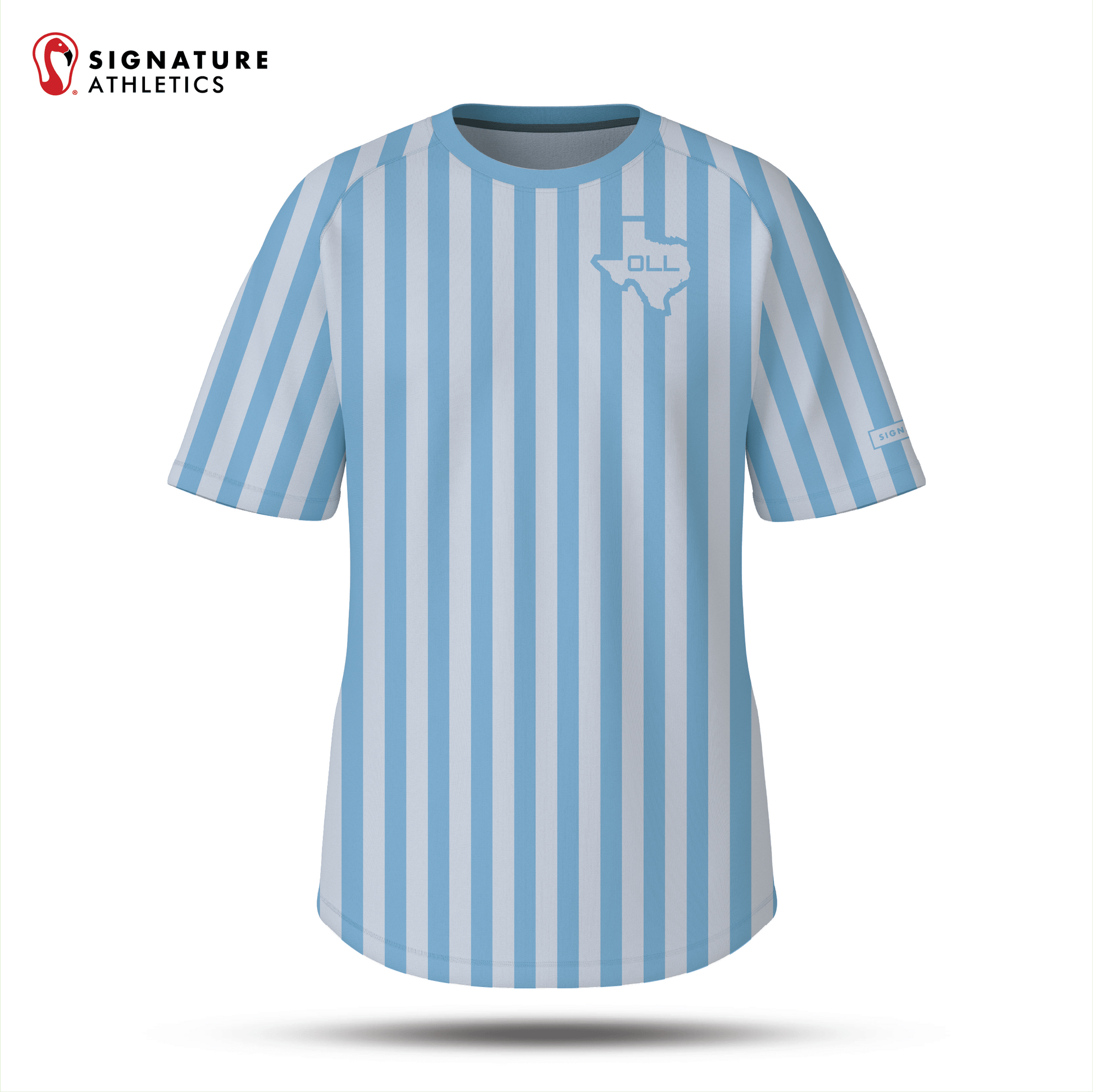 Odyssey Lacrosse League Blue Referee Tech Tee: Referee Tee Signature Lacrosse