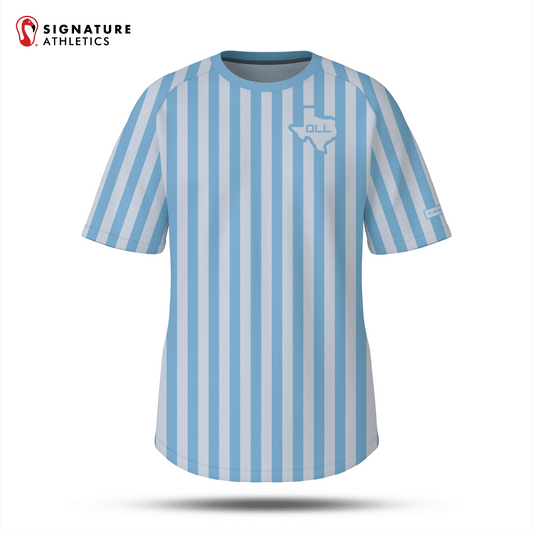 Odyssey Lacrosse League Blue Referee Tech Tee: Referee Tee Signature Lacrosse