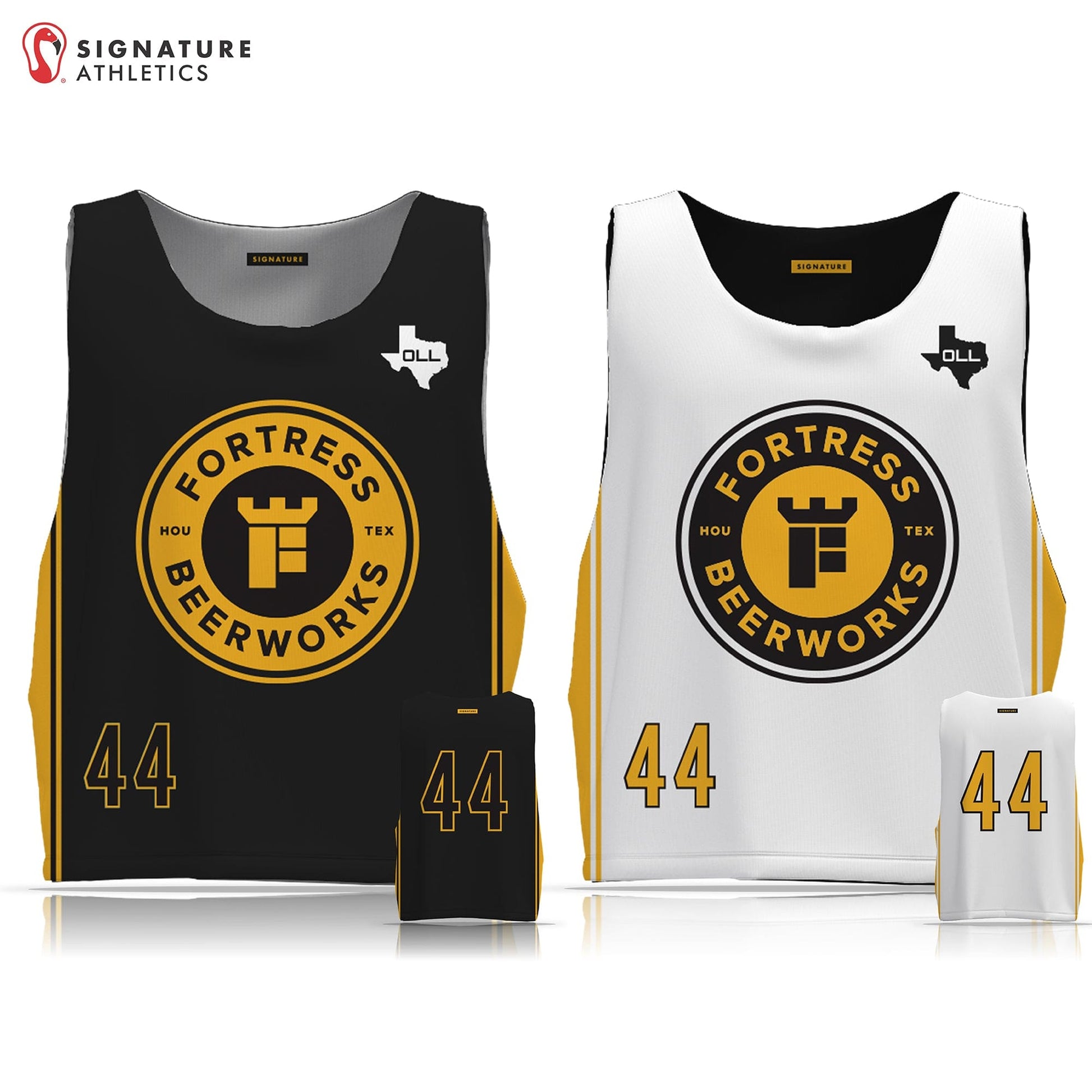 Odyssey Lacrosse League Fortress Men's Player Reversible Pinnie: Fortress 101-199 Signature Lacrosse