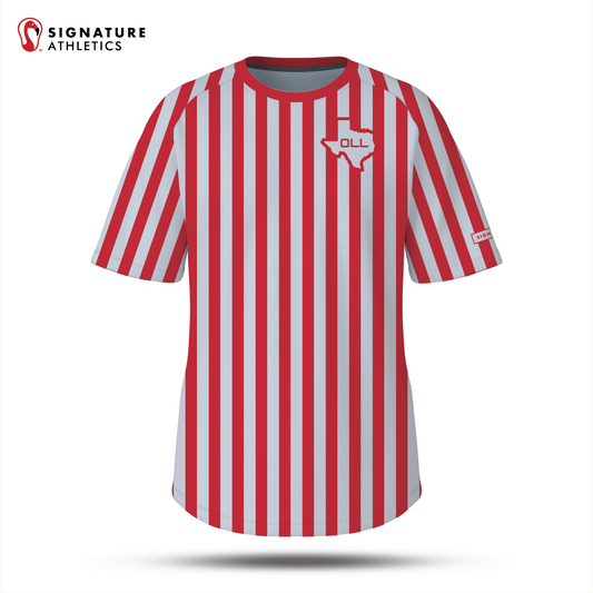 Odyssey Lacrosse League Red Referee Tech Tee: Referee Tee Signature Lacrosse
