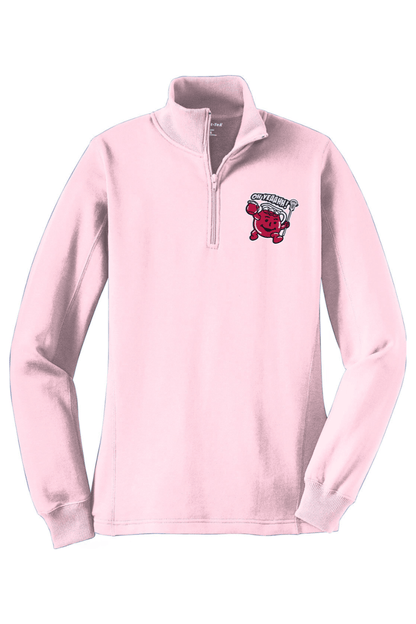 Oh Yeah LC Adult Women's Embroidered Quarter-Zip Pullover Signature Lacrosse
