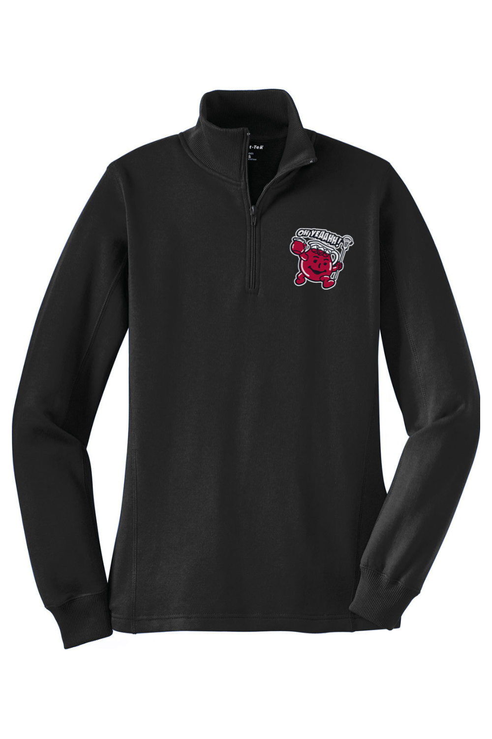 Oh Yeah LC Adult Women's Embroidered Quarter-Zip Pullover Signature Lacrosse