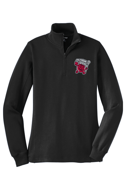 Oh Yeah LC Adult Women's Embroidered Quarter-Zip Pullover Signature Lacrosse