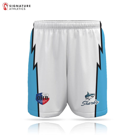 OHB Sharks Men's White Game Shorts Signature Lacrosse