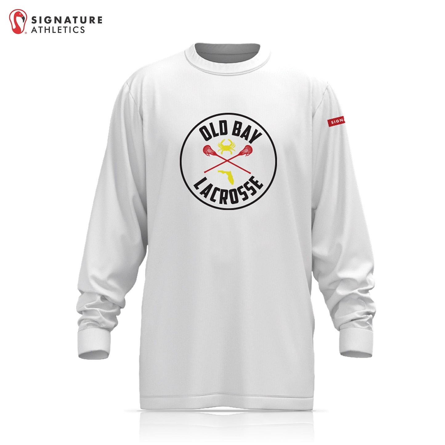 Old Bay Lacrosse Light Player Long Sleeve Tech Tee Signature Lacrosse